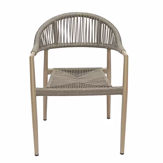 Popular High Quality Plastic Rattan Wicker Stackable Restaurant Chairs Indoor and Outdoor Garden Metal Dinner French Bistro Dining Room Chair