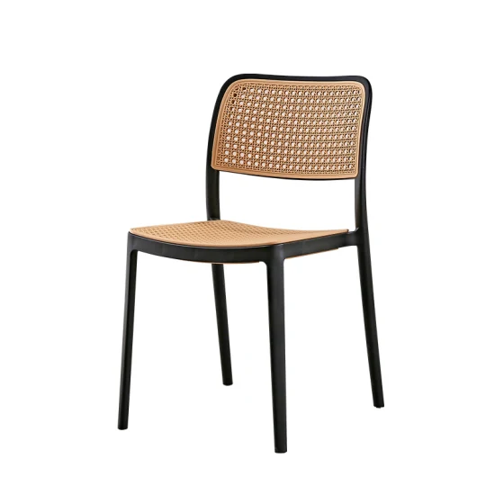 Пластиковый стул из искусственного ротанга для столовой с подлокотником по оптовой цене